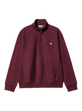 Sudadera Carhartt Half Zip American Script Hombre