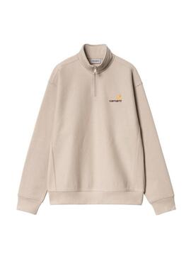 Sudadera Carhartt Half Zip American Script Hombre