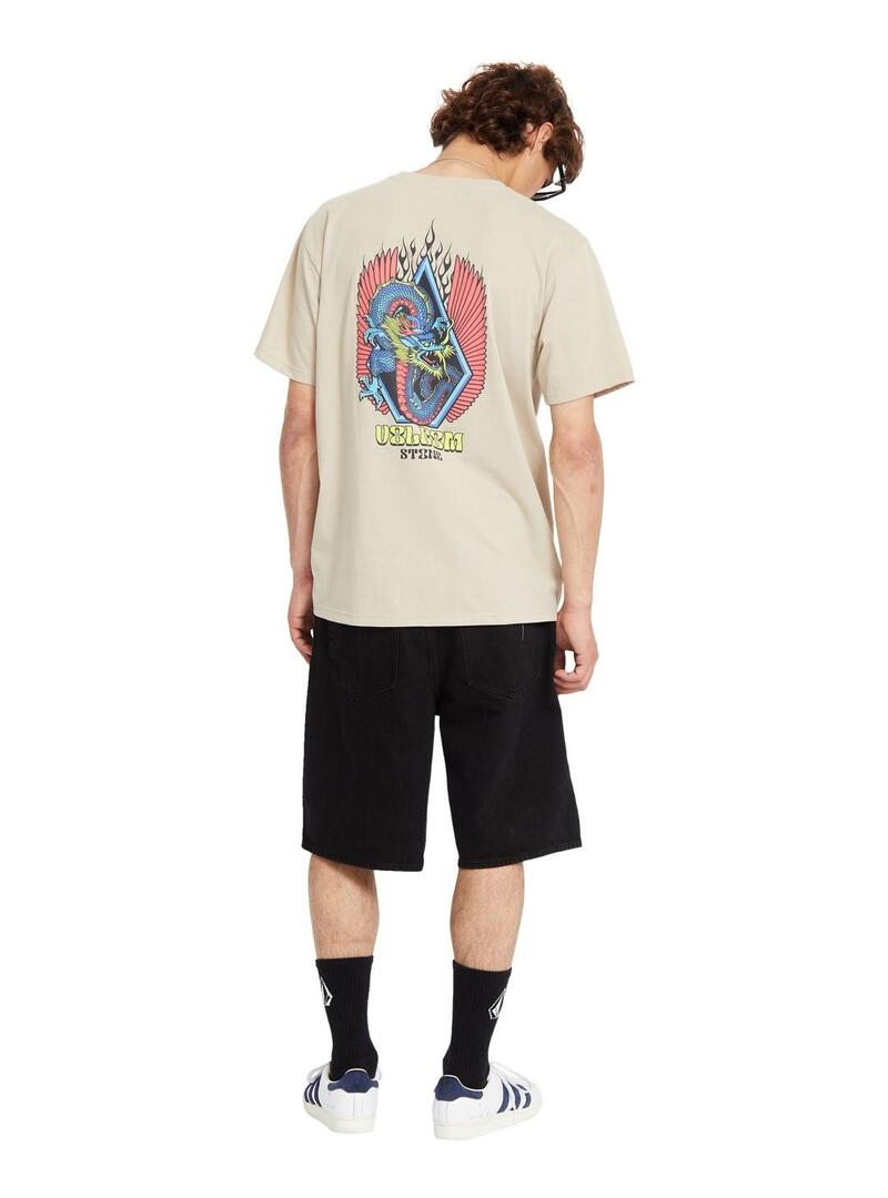 Camiseta Volcom Draggin Stone Hth Hombre