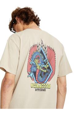 Camiseta Volcom Draggin Stone Hth Hombre