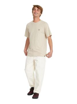 Camiseta Volcom Circle Blanks Hth Hombre