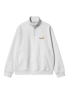 Sudadera Carhartt Half Zip American Script Hombre