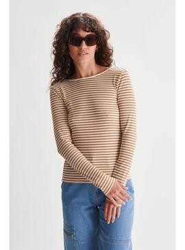 Camisa 24 Colours Beige Mujer