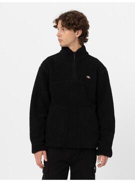 Sudadera Dickies Mount Hope quarter zip black hombre