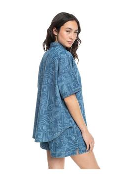 Camiseta Roxy Beach Nostalgia Denim Mujer