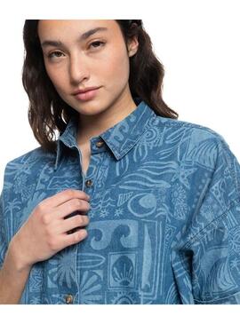 Camiseta Roxy Beach Nostalgia Denim Mujer