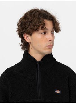 Sudadera Dickies Mount Hope quarter zip black hombre