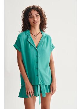 Camisa 24 Colours Verde Mujer