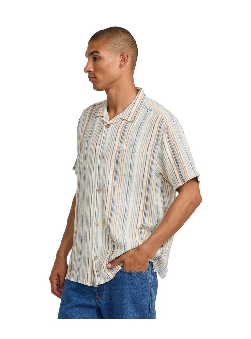 Camisa Rvca Exotica Stripe Hombre