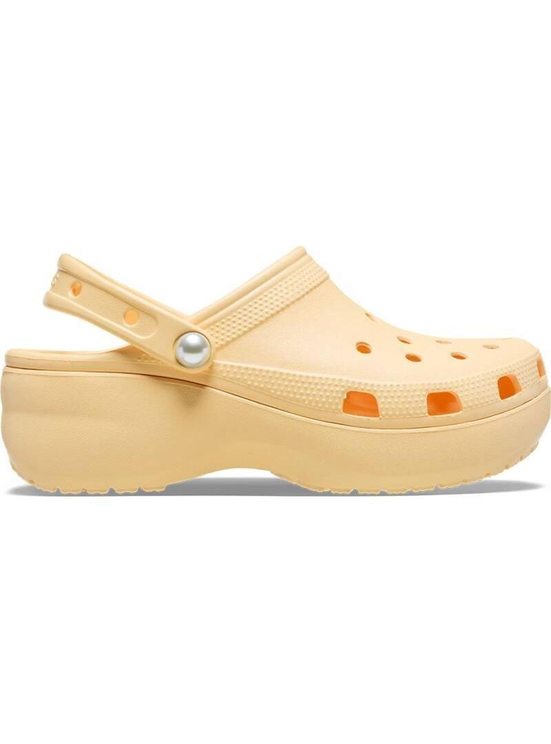Zuecos Crocs Platform Pearl Clog Mujer