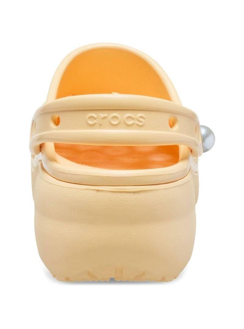 Zuecos Crocs Platform Pearl Clog Mujer