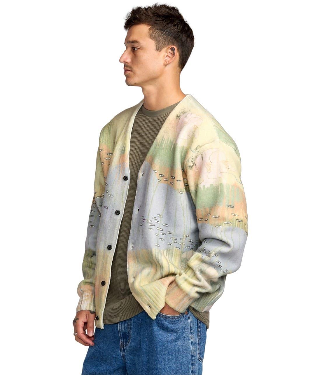 Chaqueta Rvca Ed Archive Cardigan Hombre