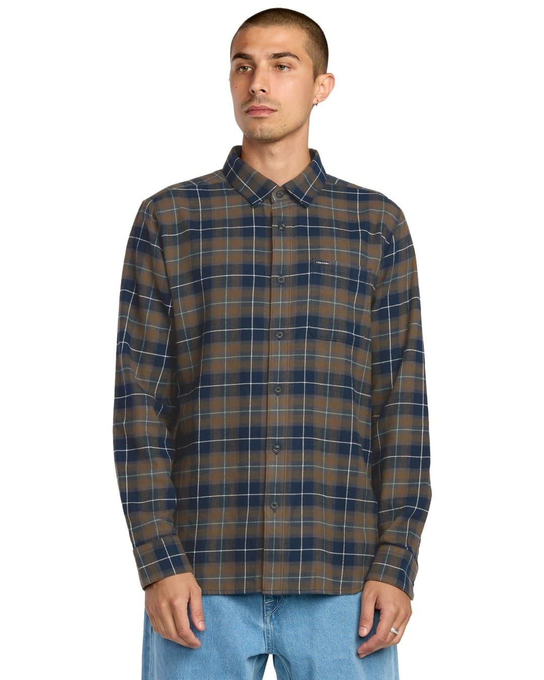 Camisa Volcom Caden Plaid Ls Hombre