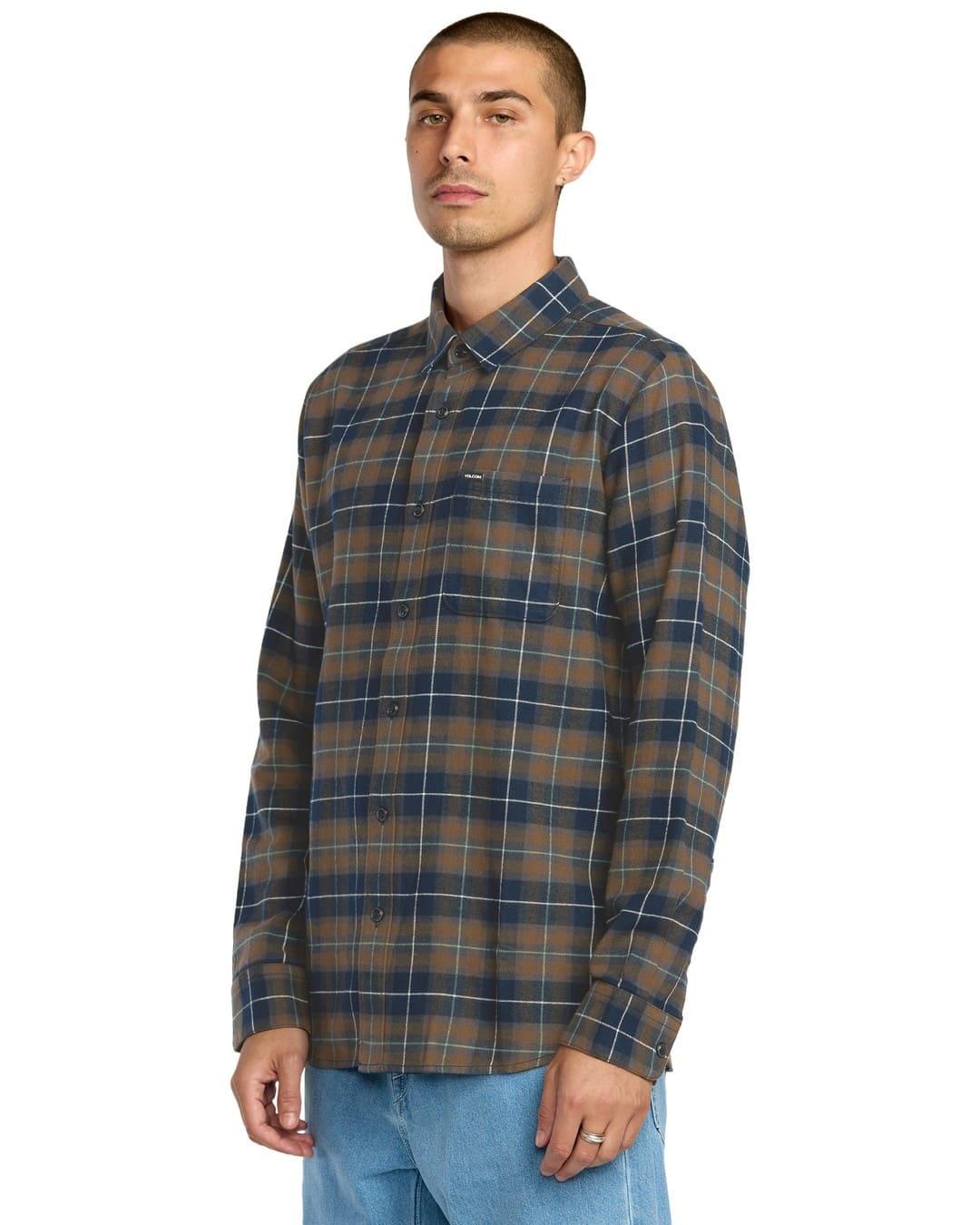 Camisa Volcom Caden Plaid Ls Hombre
