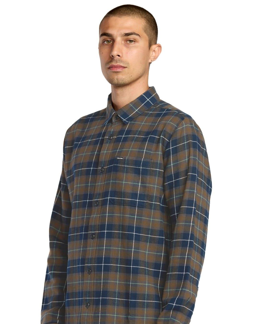 Camisa Volcom Caden Plaid Ls Hombre