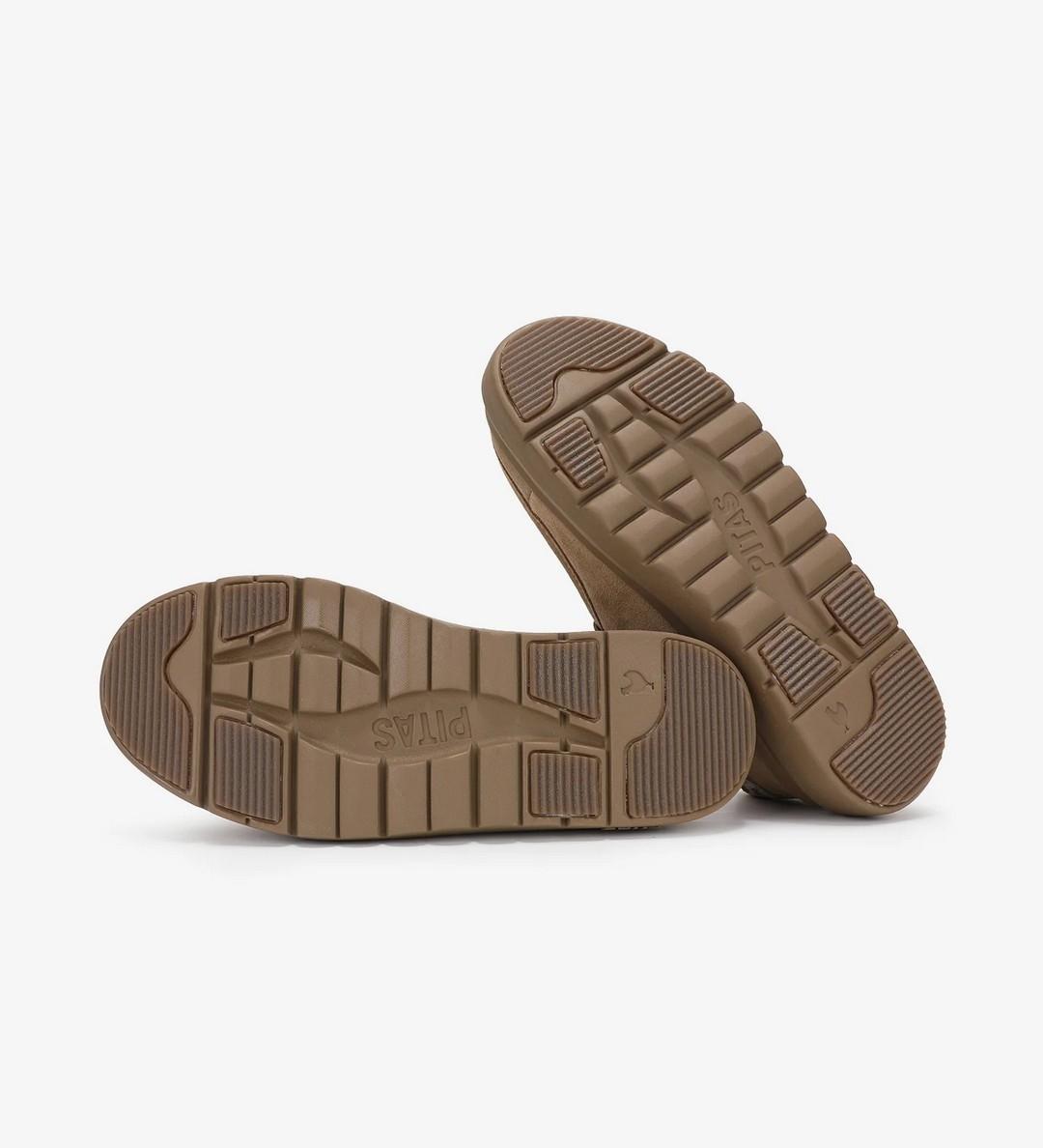 Zapatos Walk In Pitas Lyon Camel Mujer